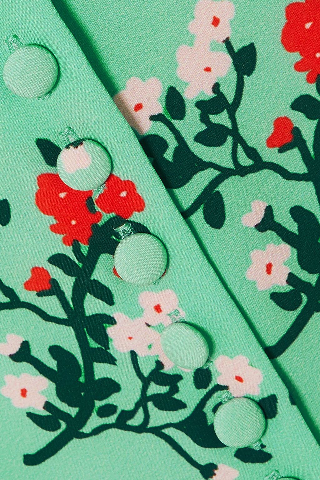 BERNADETTE Floral-print crepe de chine midi skirt