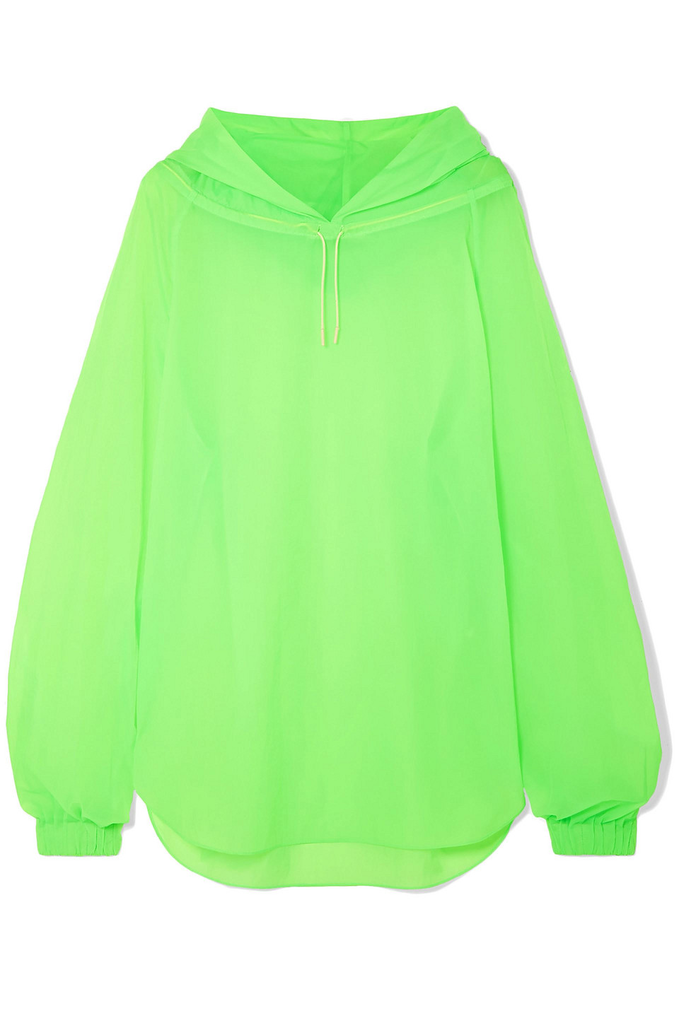 Rejina Pyo Woman Neon Shell Hooded Sweatshirt Bright Green Size S