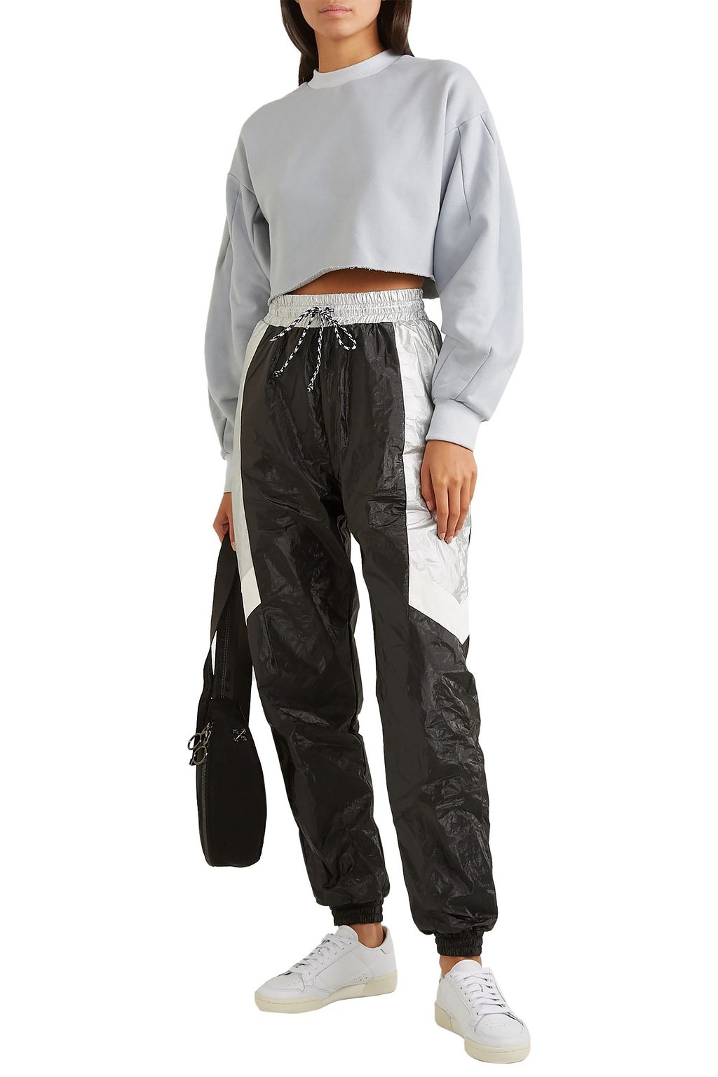 TWENTY MONTRÉAL Pride cropped cotton-blend jersey top