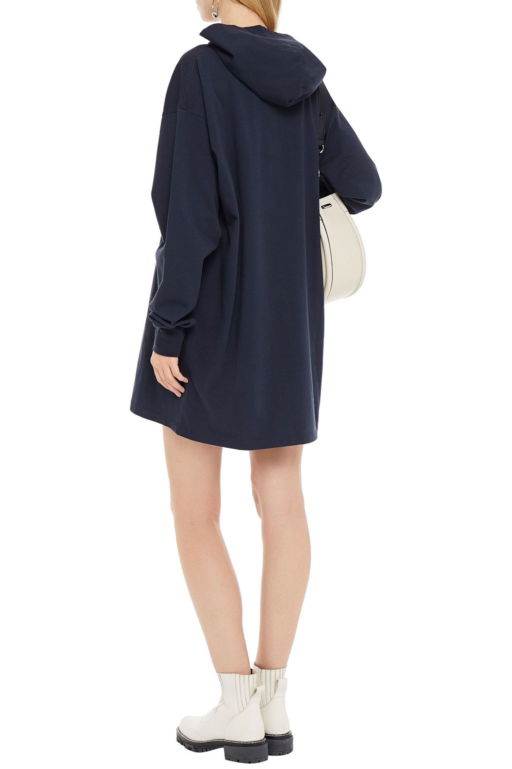 MM6 MAISON MARGIELA Printed French cotton-terry hooded mini dress
