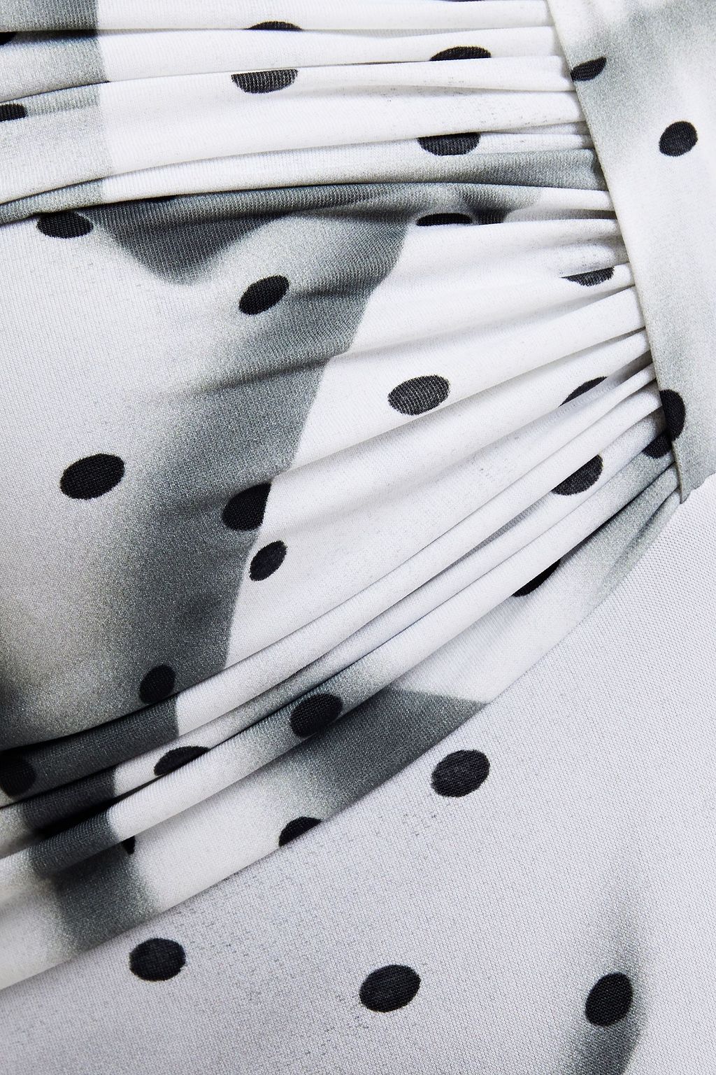 MM6 MAISON MARGIELA Gathered printed stretch-jersey bodysuit