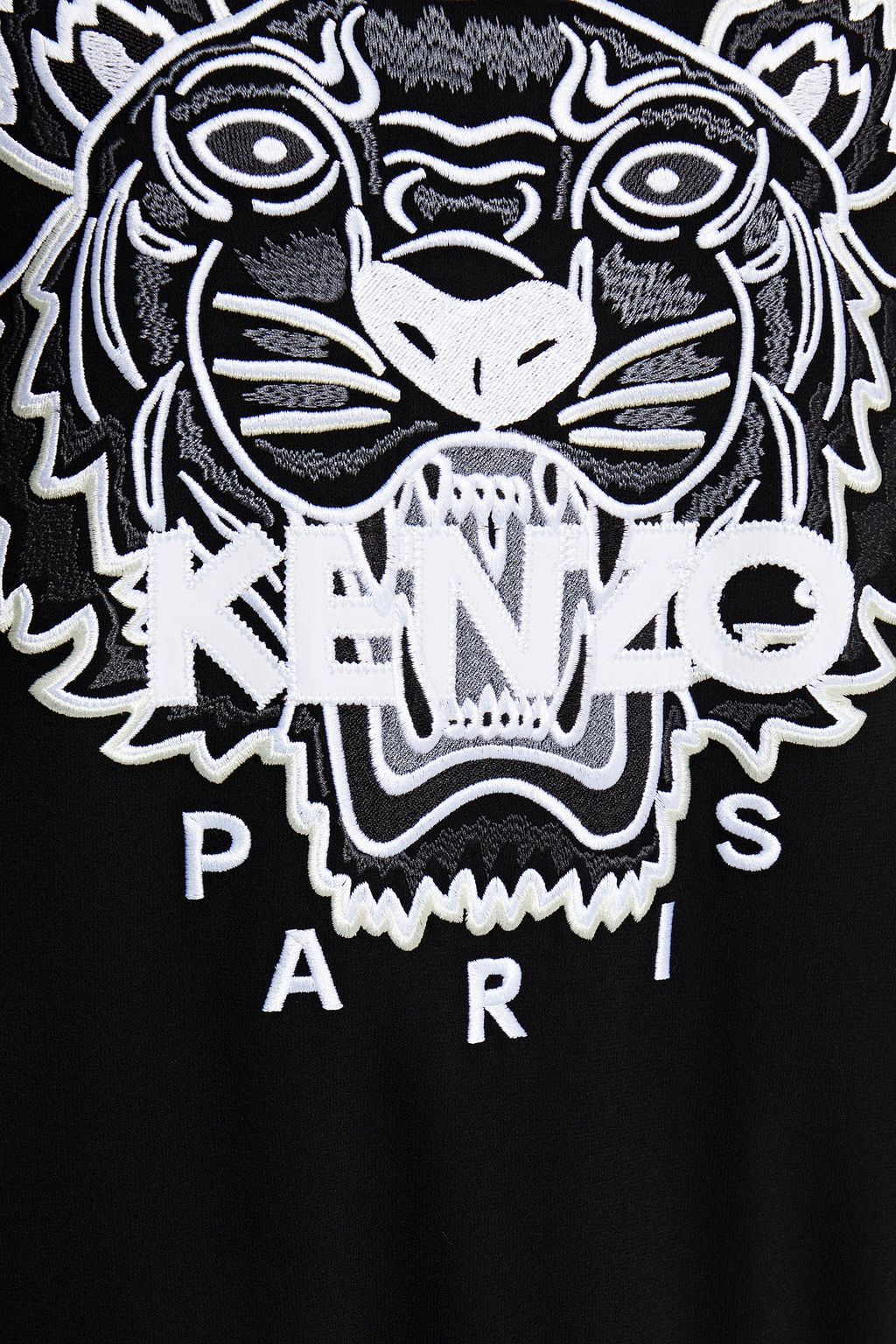 KENZO Embroidered striped crepe sweatshirt