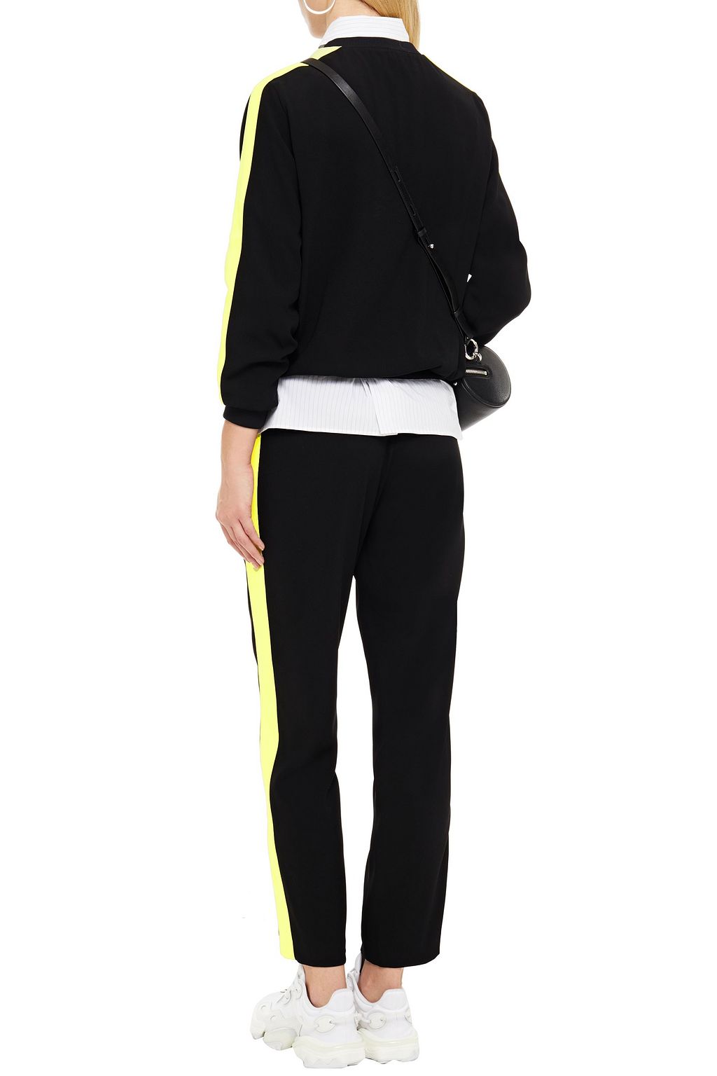 KENZO Embroidered striped crepe sweatshirt