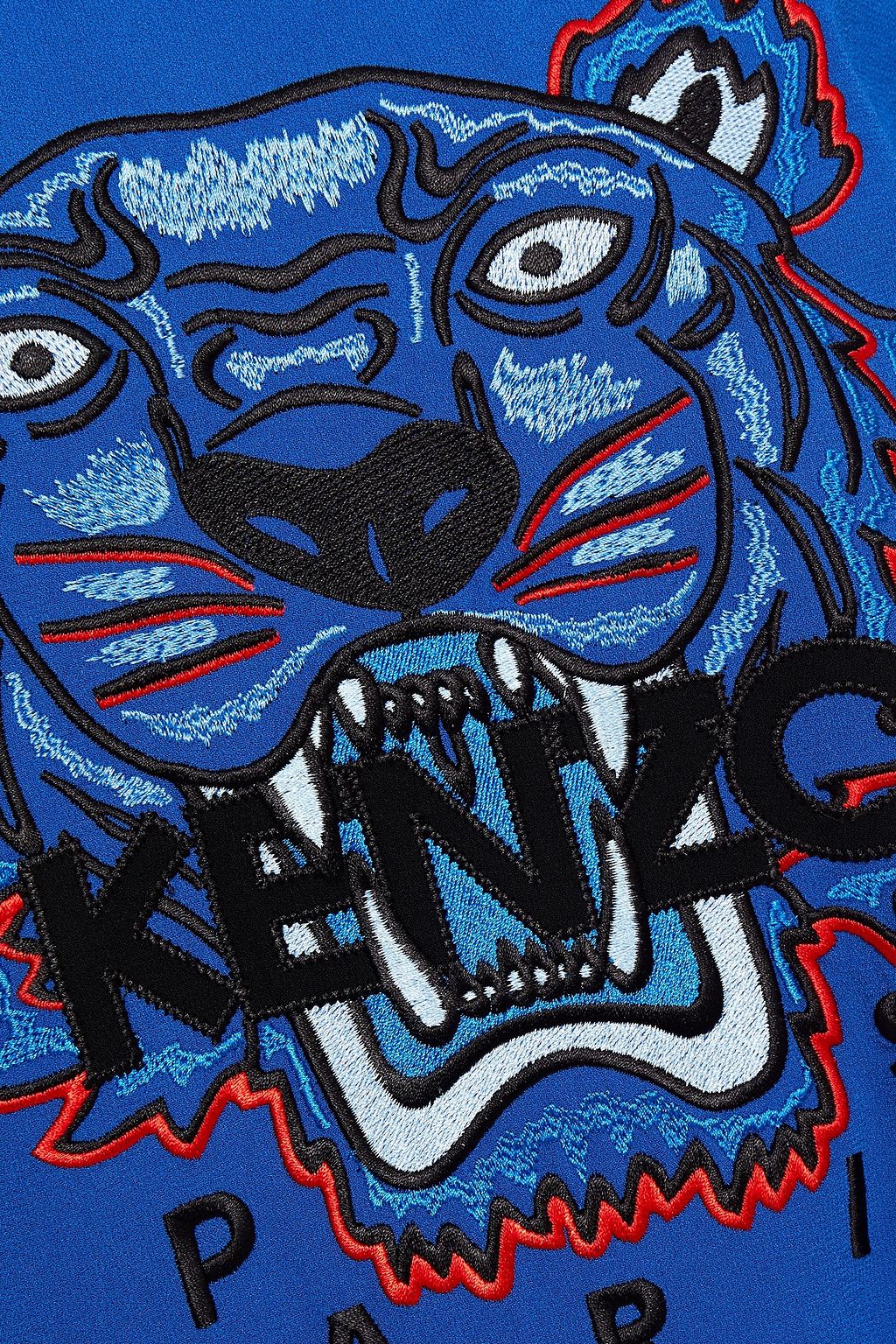 KENZO Embroidered striped crepe sweatshirt