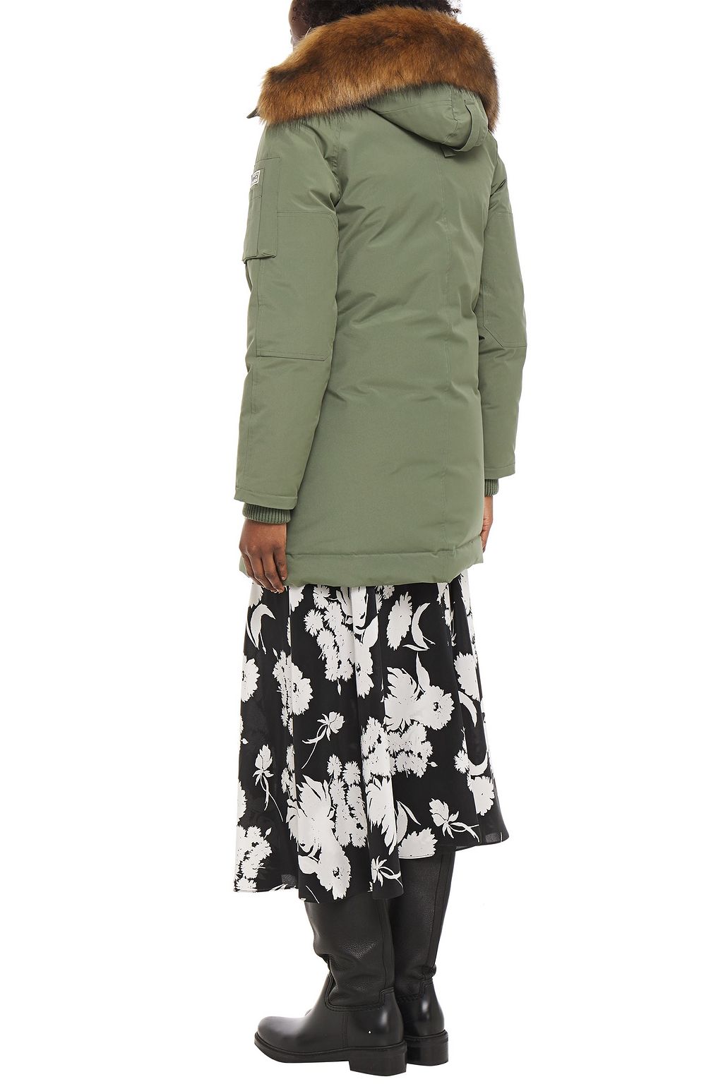 KENZO Faux fur-trimmed shell hooded down parka