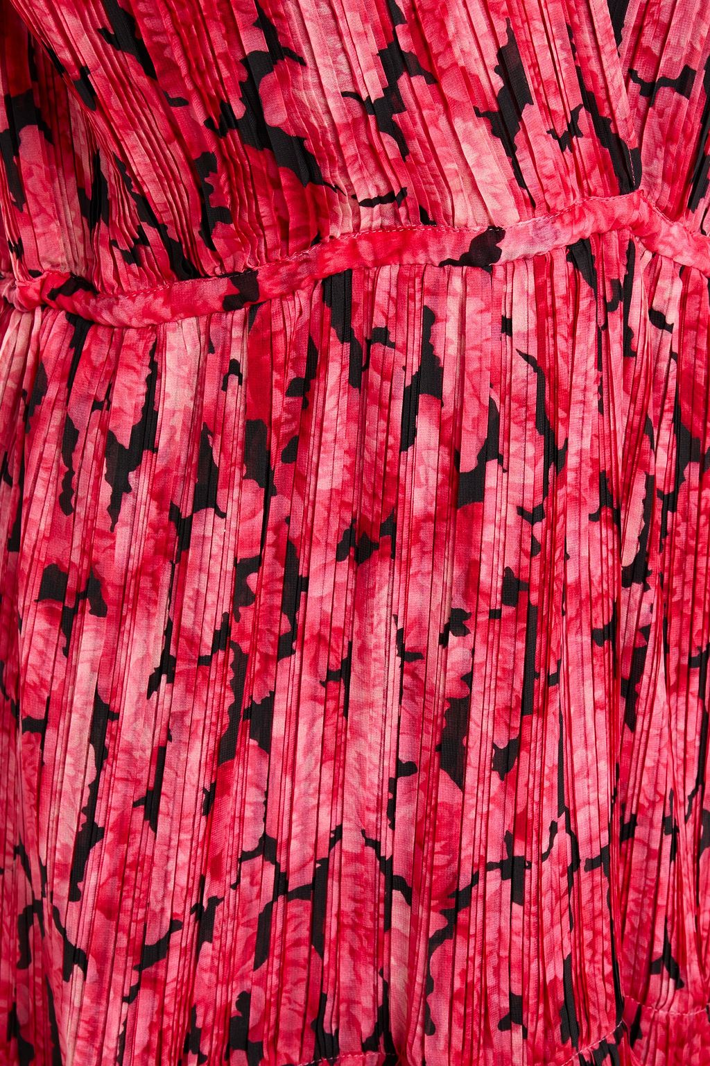 KENZO Wrap-effect floral-print plissé-chiffon mini dress