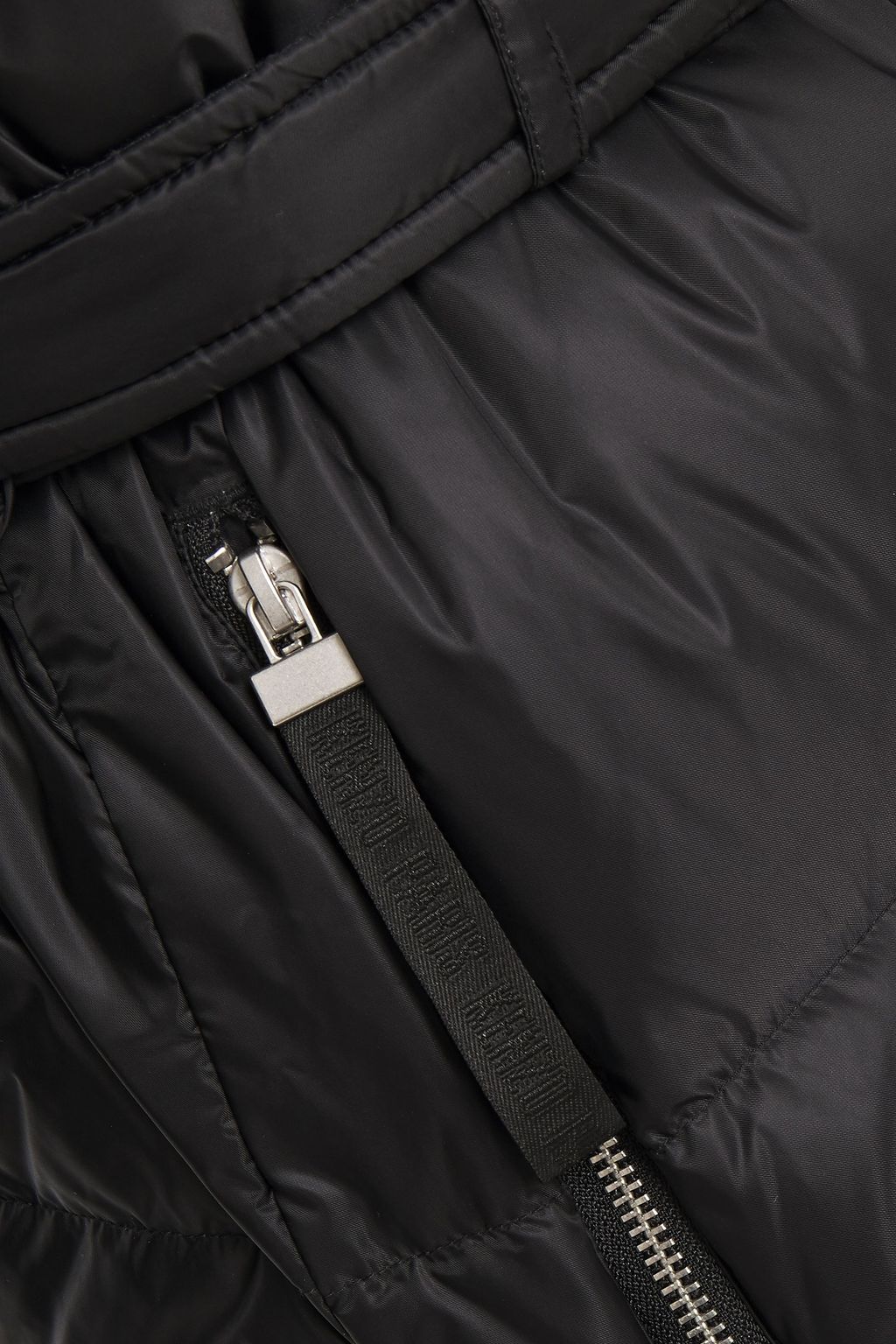 KENZO Belted quilted shell hooded down coat