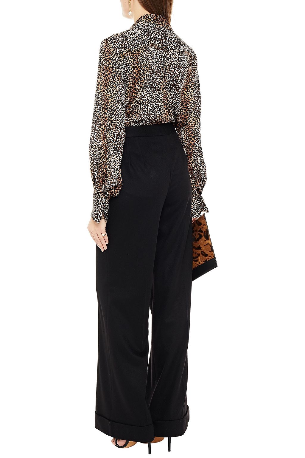 DOLCE&GABBANA Cashmere-felt wide-leg pants