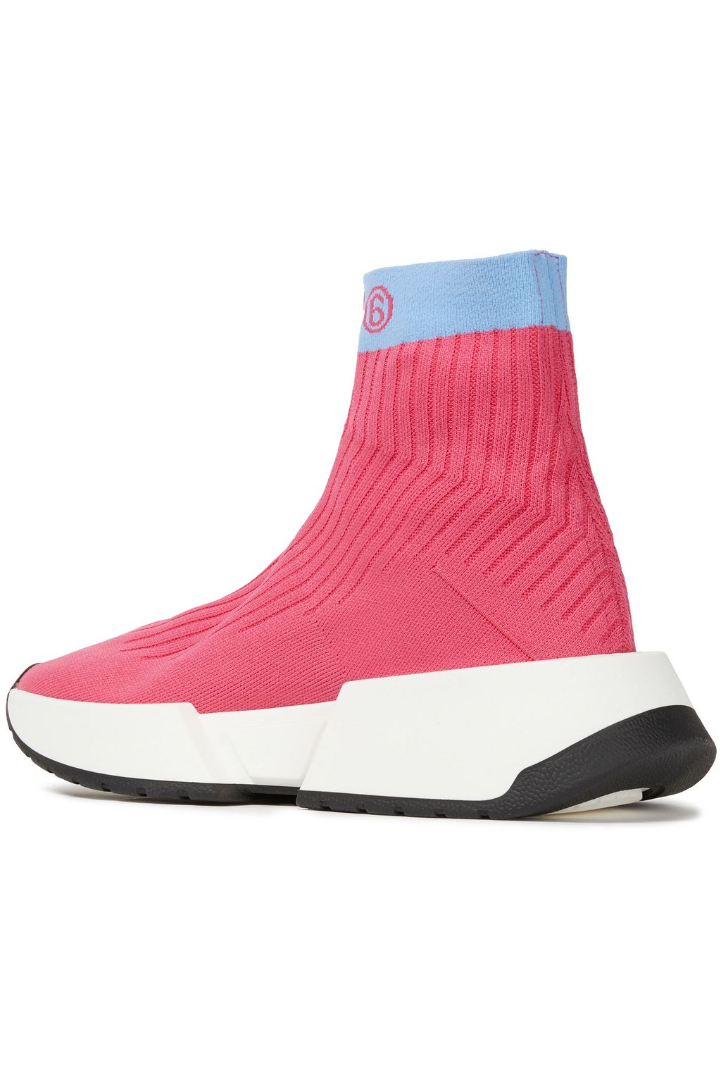 MM6 MAISON MARGIELA Jacquard-trimmed stretch-knit slip-on sneakers