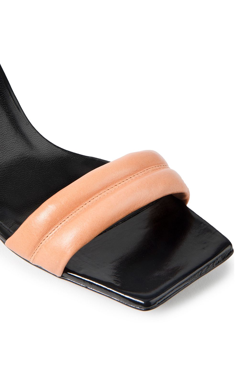 MCQ ALEXANDER MCQUEEN Quilted smooth and patent-leather sandals