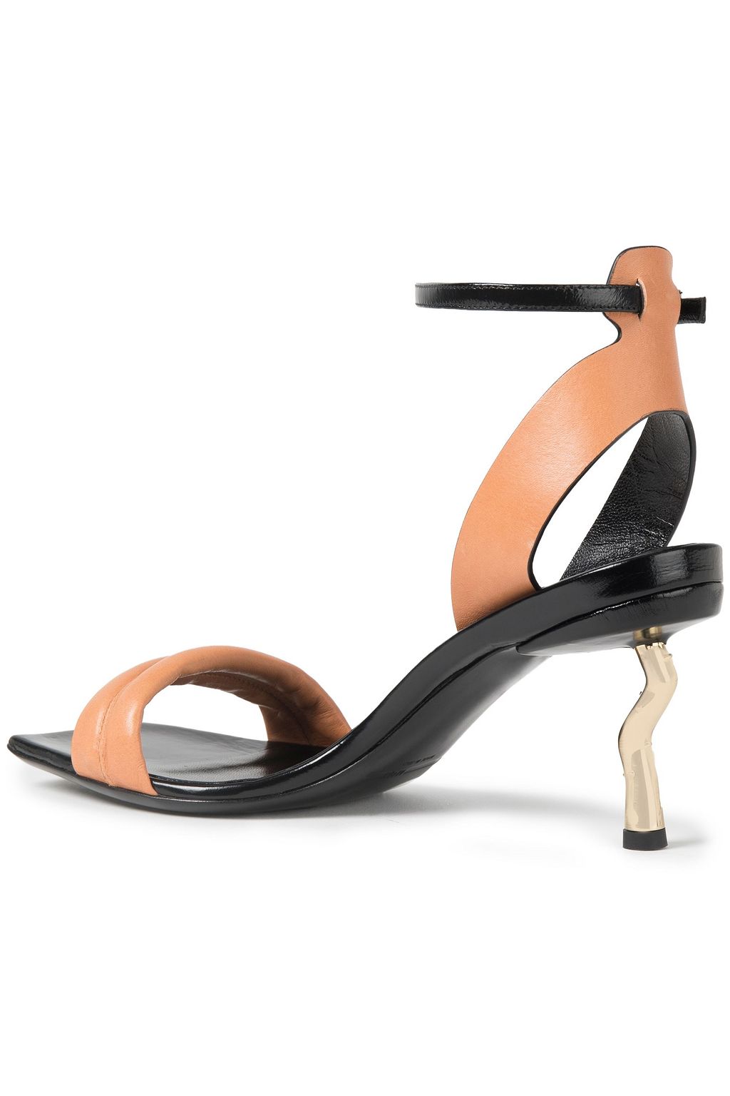 MCQ ALEXANDER MCQUEEN Quilted smooth and patent-leather sandals