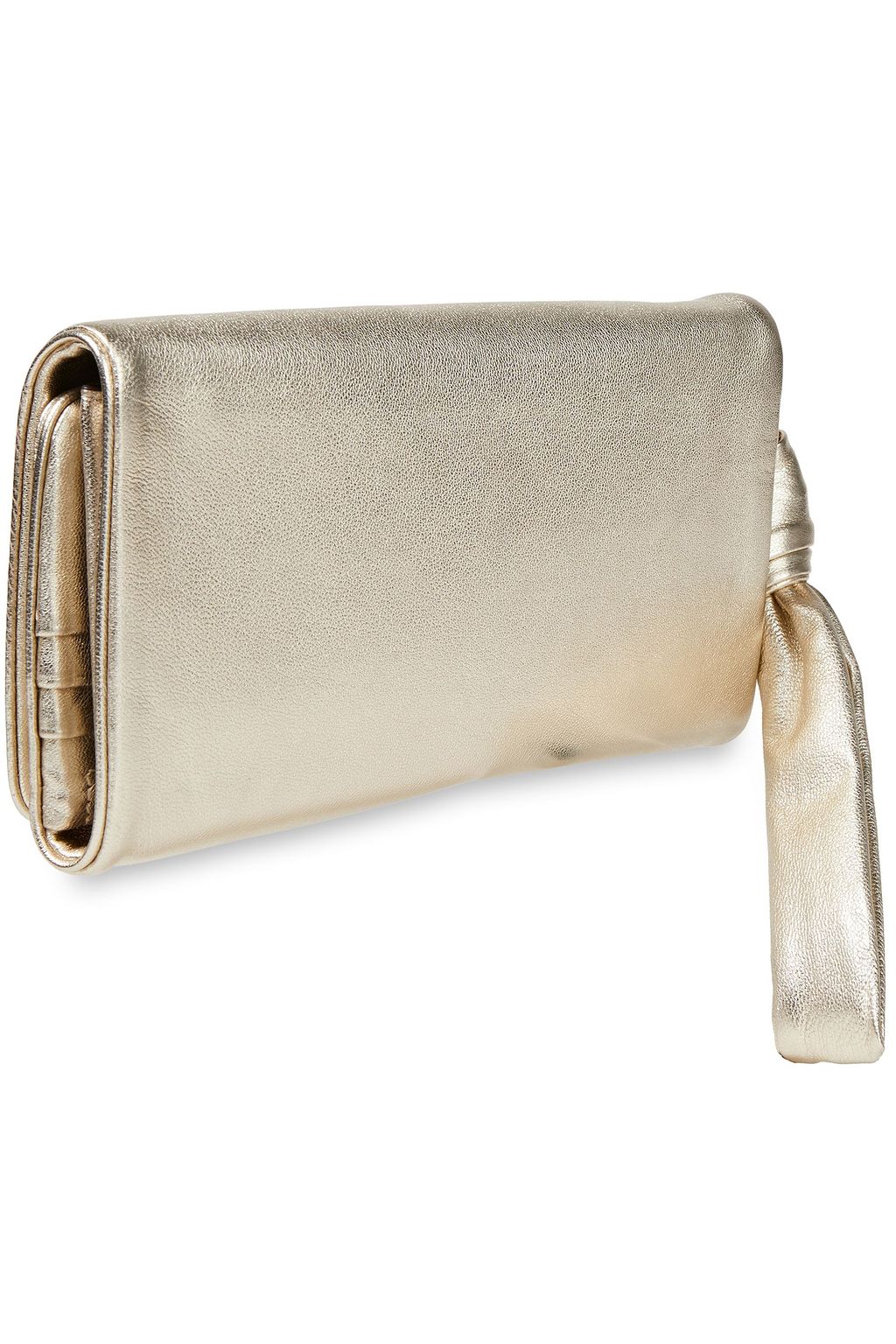 TORY BURCH Metallic leather wallet
