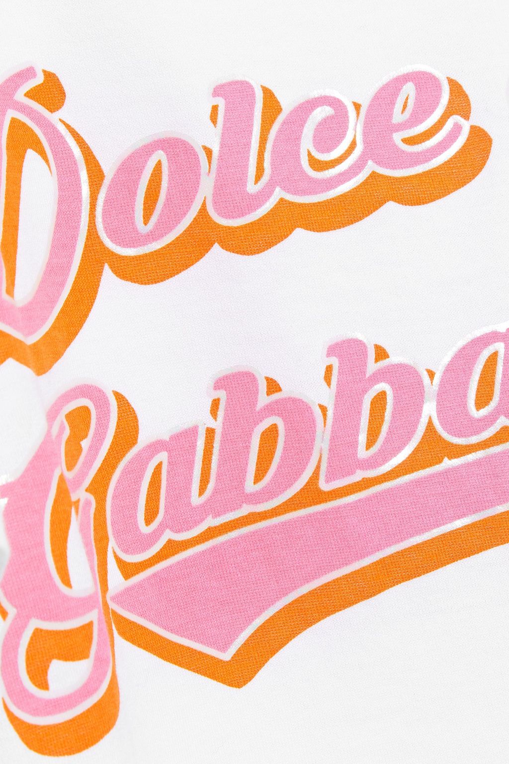 DOLCE&GABBANA Metallic printed cotton-jersey T-shirt