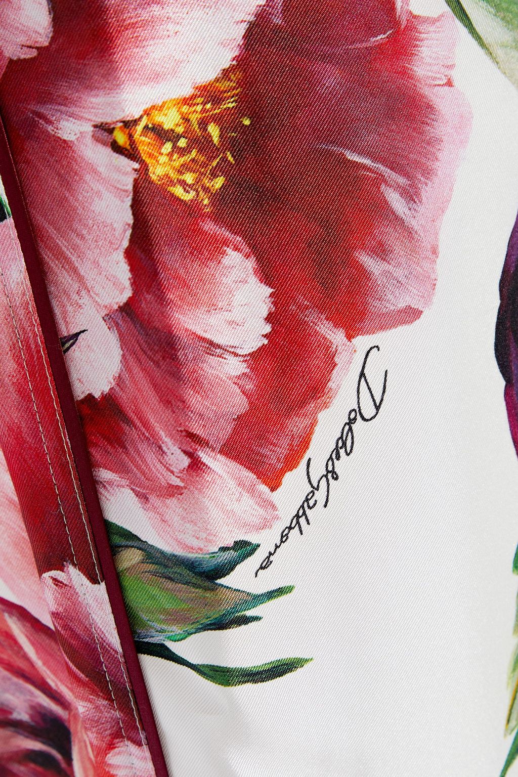 DOLCE&GABBANA Floral-print silk-twill tapered pants