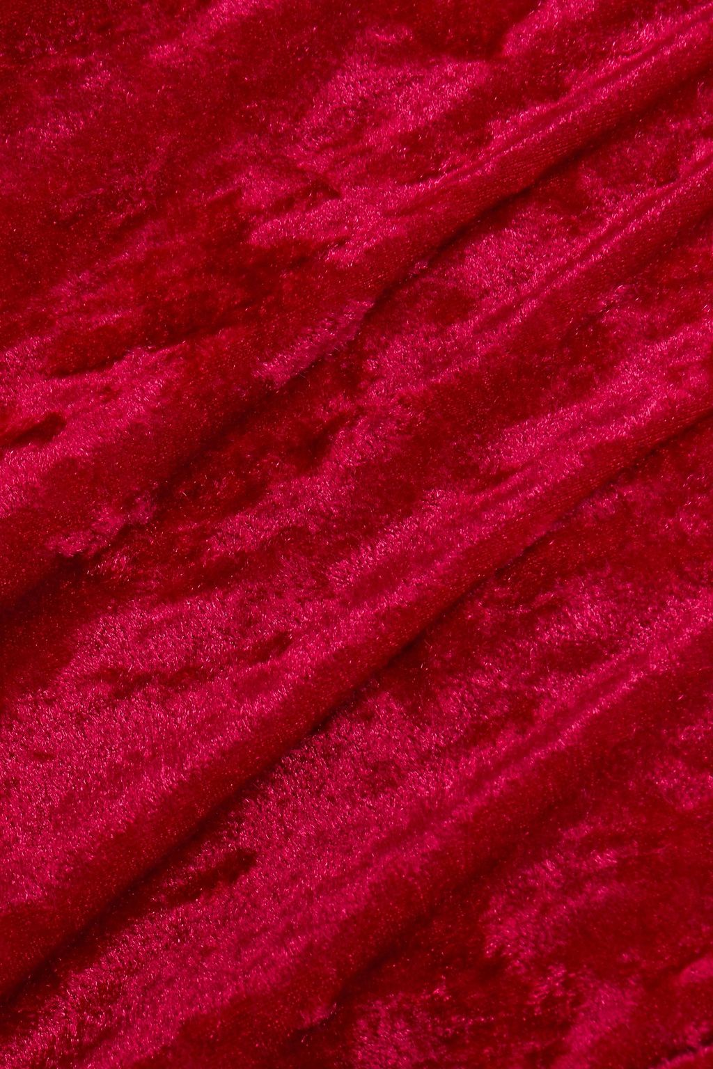 BALENCIAGA Cycling off-the-shoulder crushed-velvet mini dress