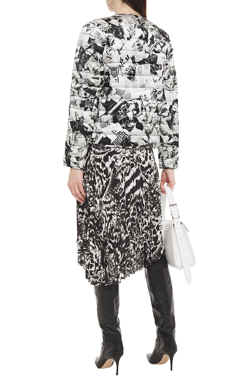 BALENCIAGA Quilted printed silk jacket