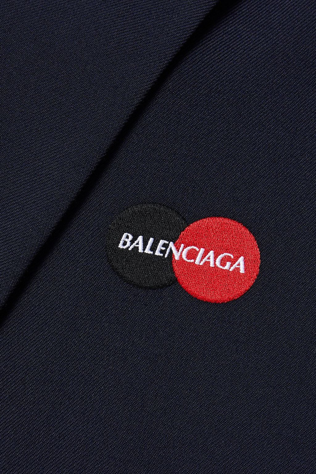 BALENCIAGA Mantel aus Twill aus einer Wollmischung mit Stickereien