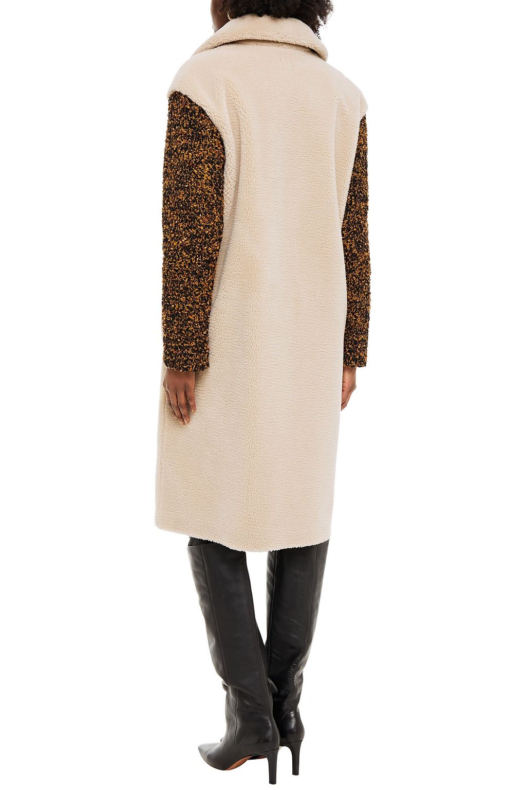 M MISSONI Bouclé knit-paneled faux shearling coat