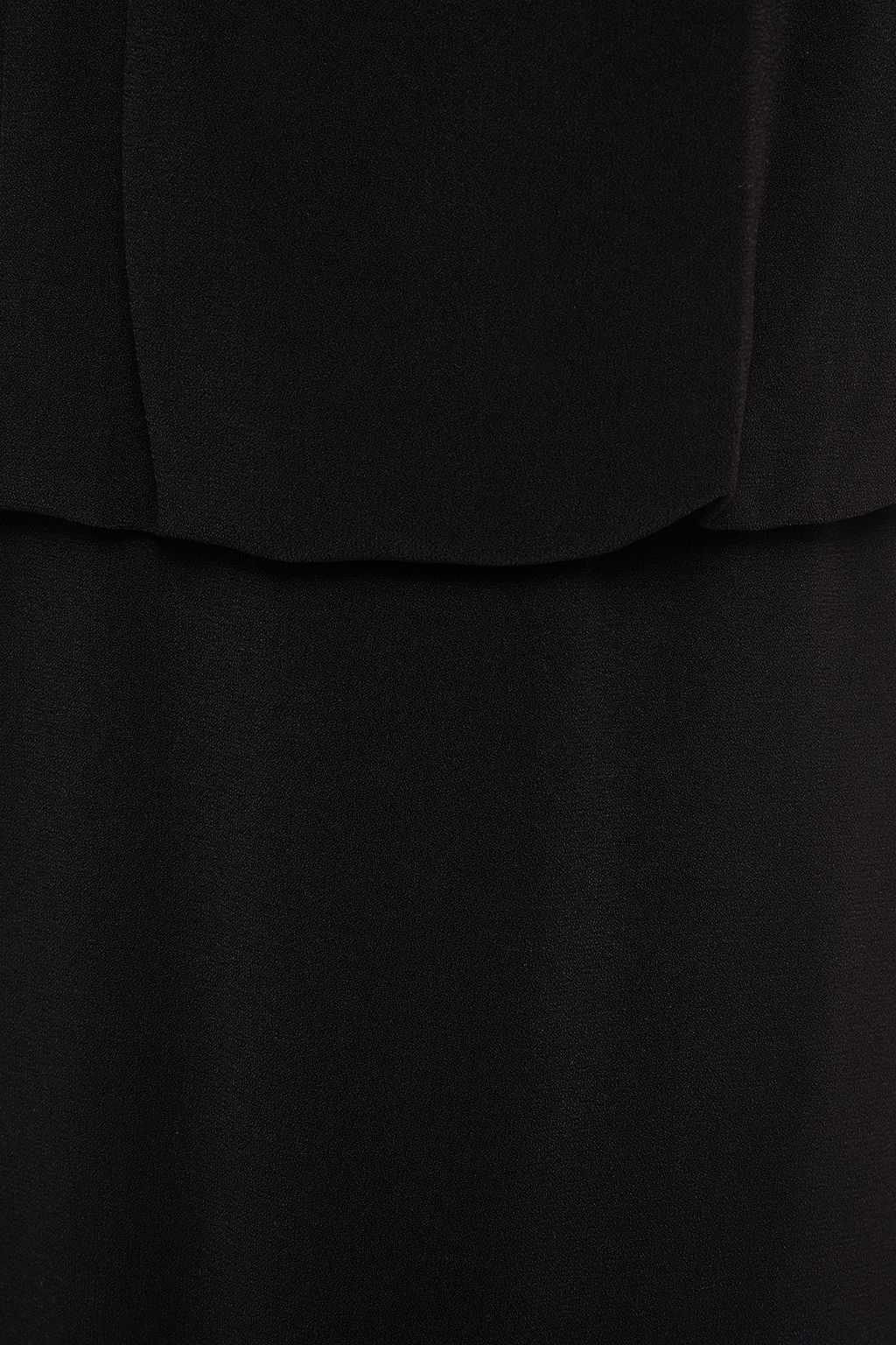 HALSTON Satin-trimmed crepe mini dress