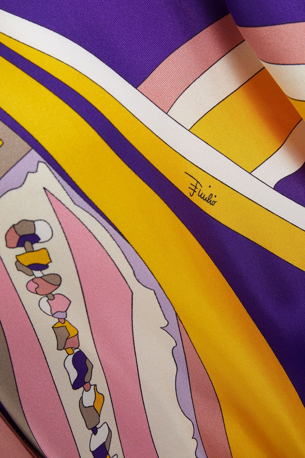PUCCI Belted printed silk-twill maxi dress