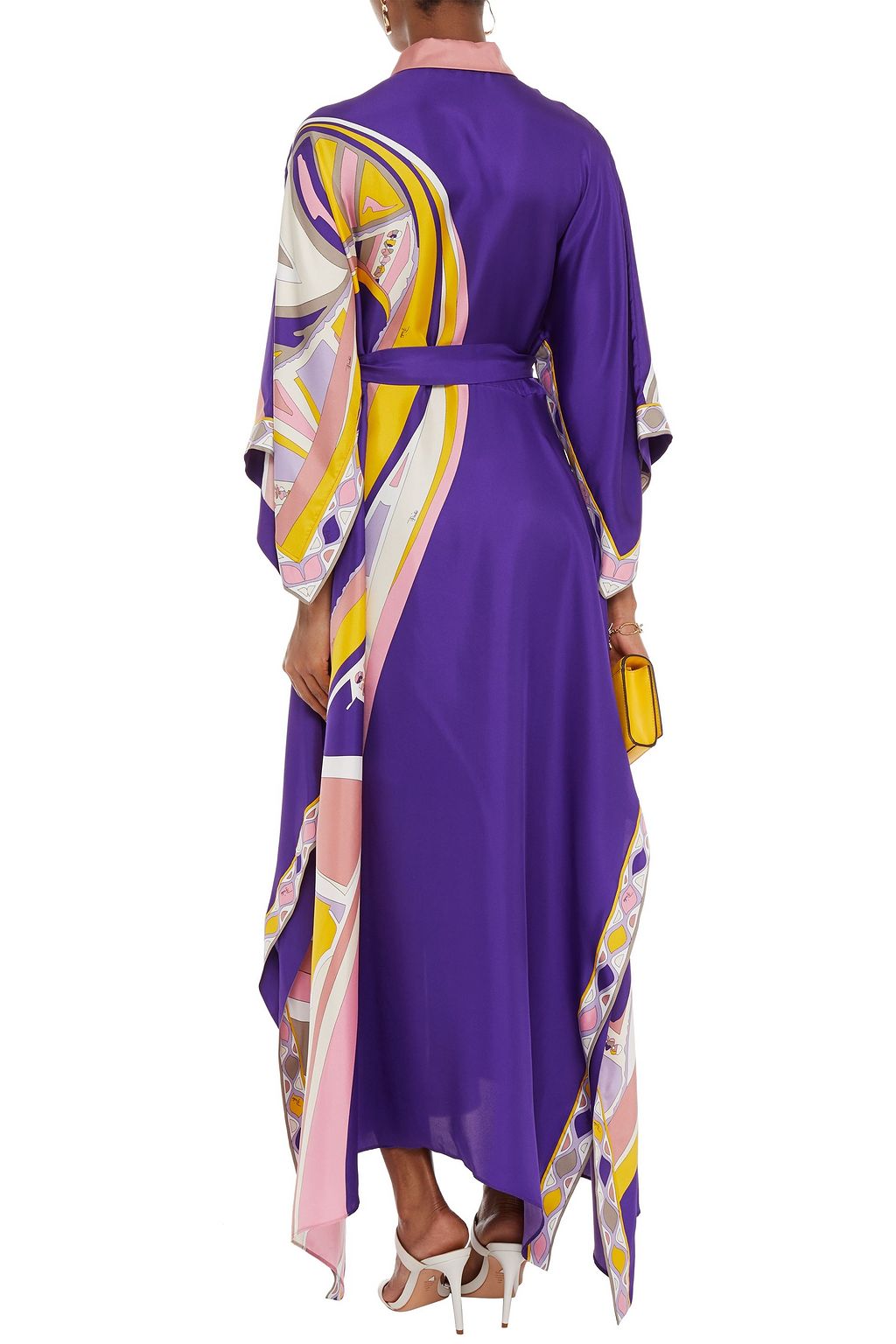 PUCCI Belted printed silk-twill maxi dress