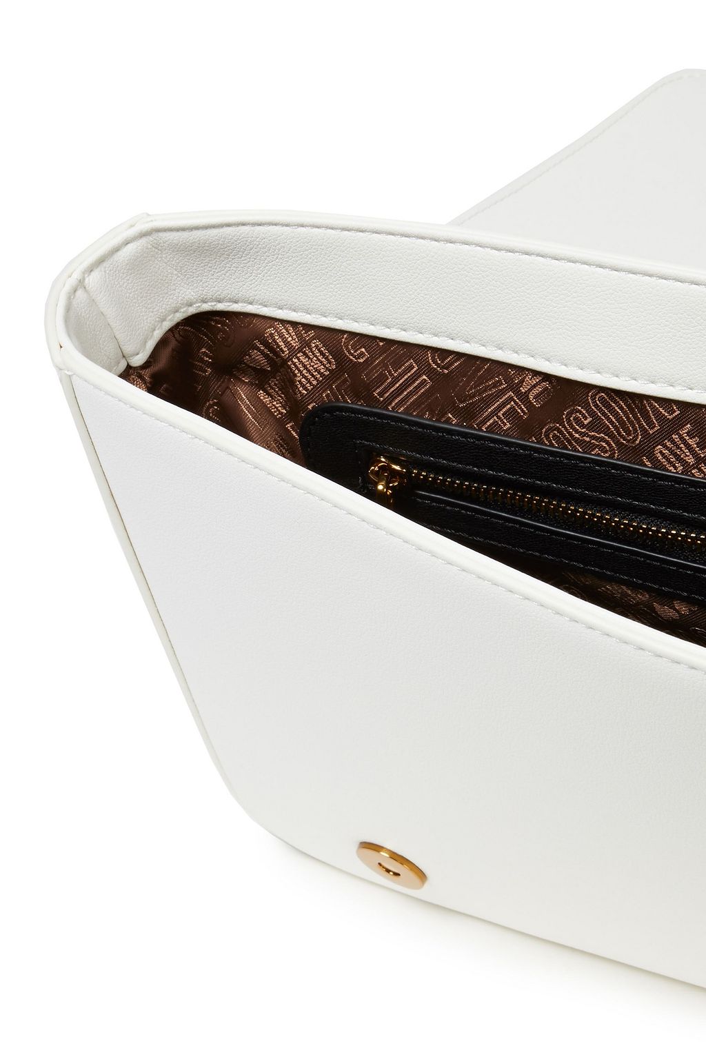 LOVE MOSCHINO Printed satin-trimmed faux leather tote