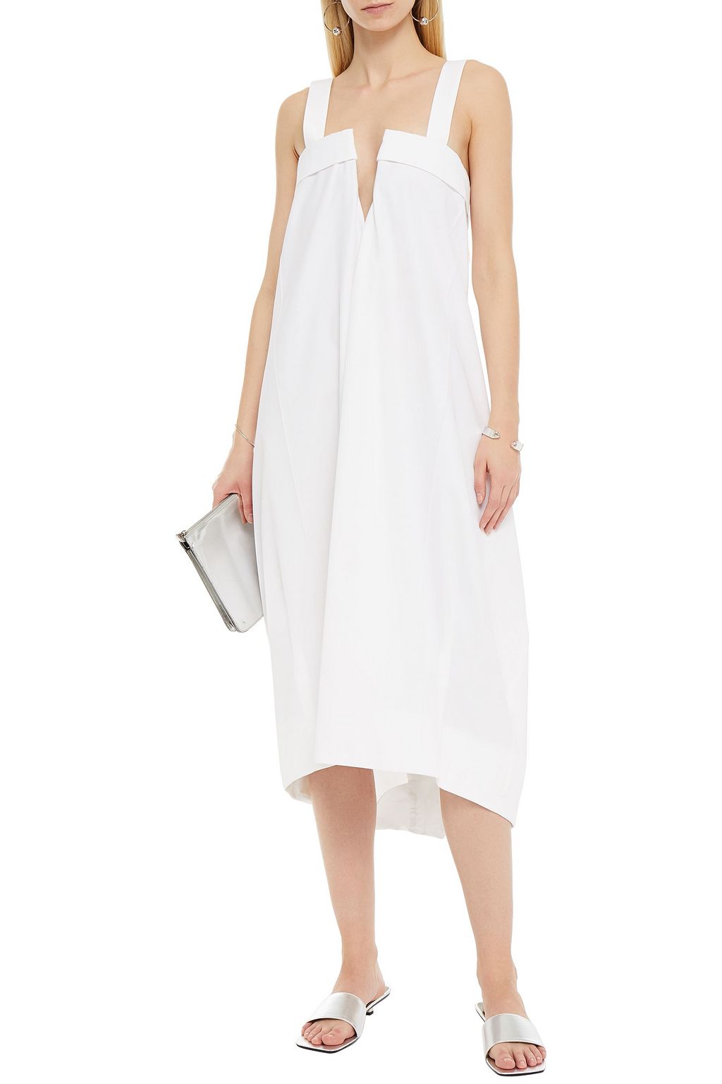 MAISON MARGIELA Zip-detailed cotton-twill midi dress