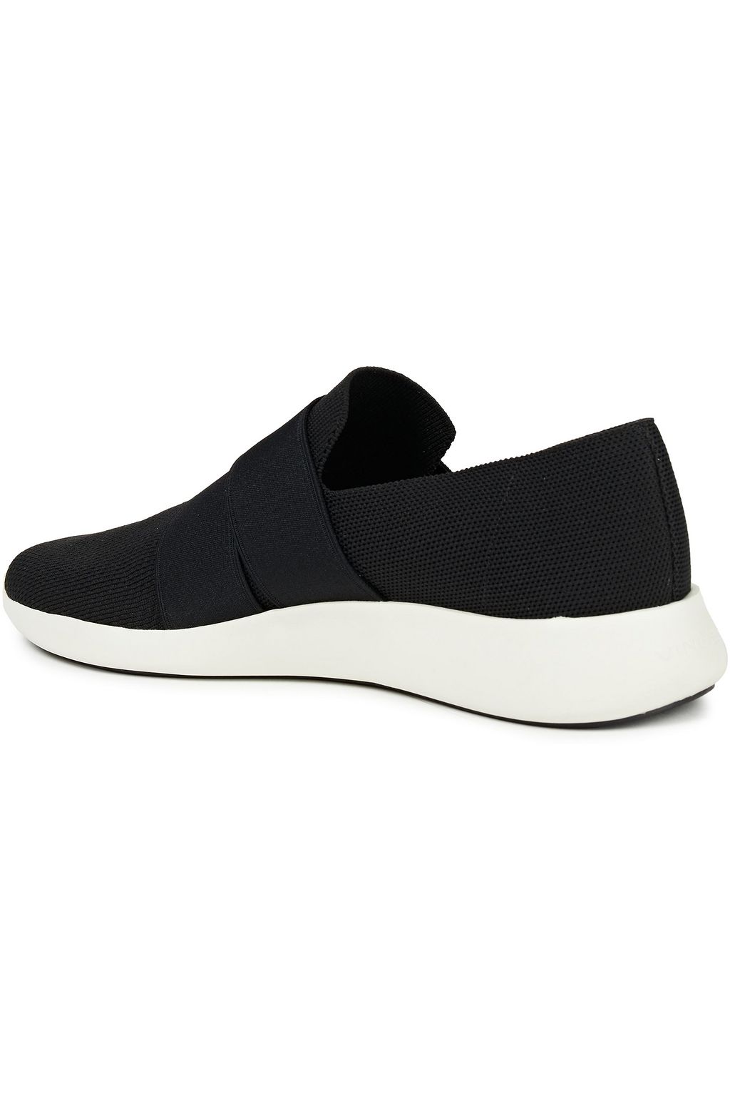 black knit slip on sneakers