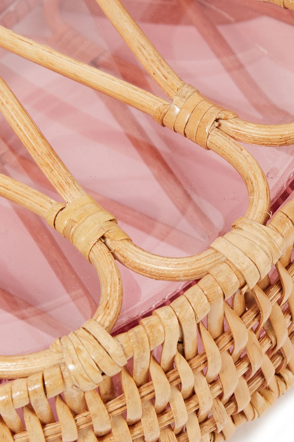 ZIMMERMANN Cane leather-trimmed rattan and PVC shoulder bag