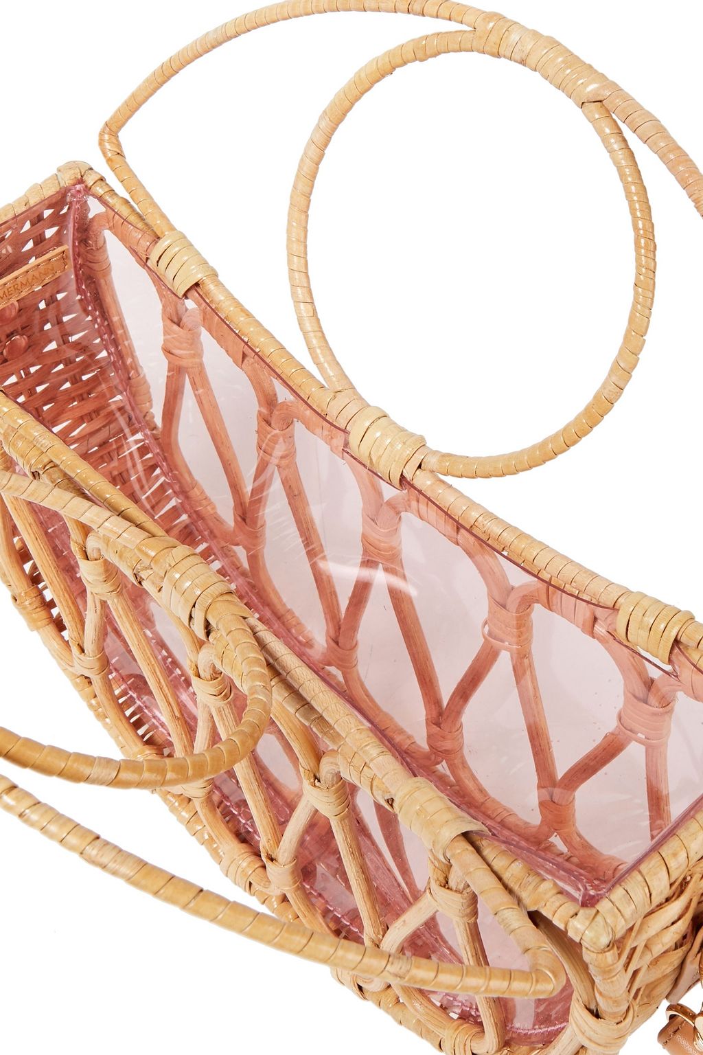 ZIMMERMANN Cane leather-trimmed rattan and PVC shoulder bag