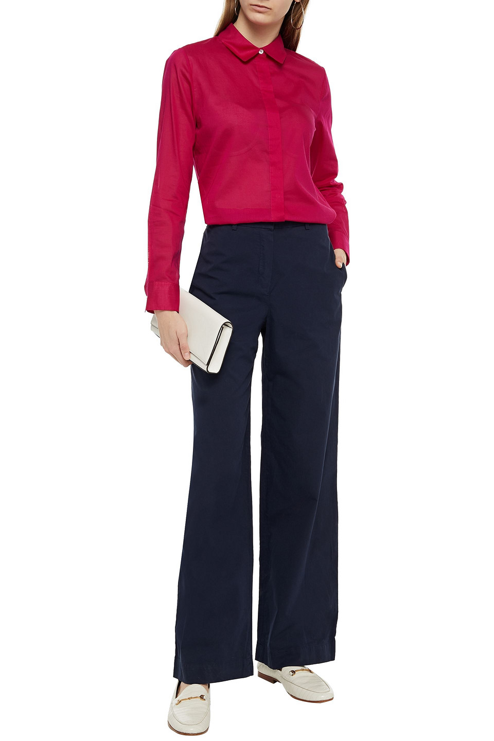 THEORY COTTON-VOILE SHIRT