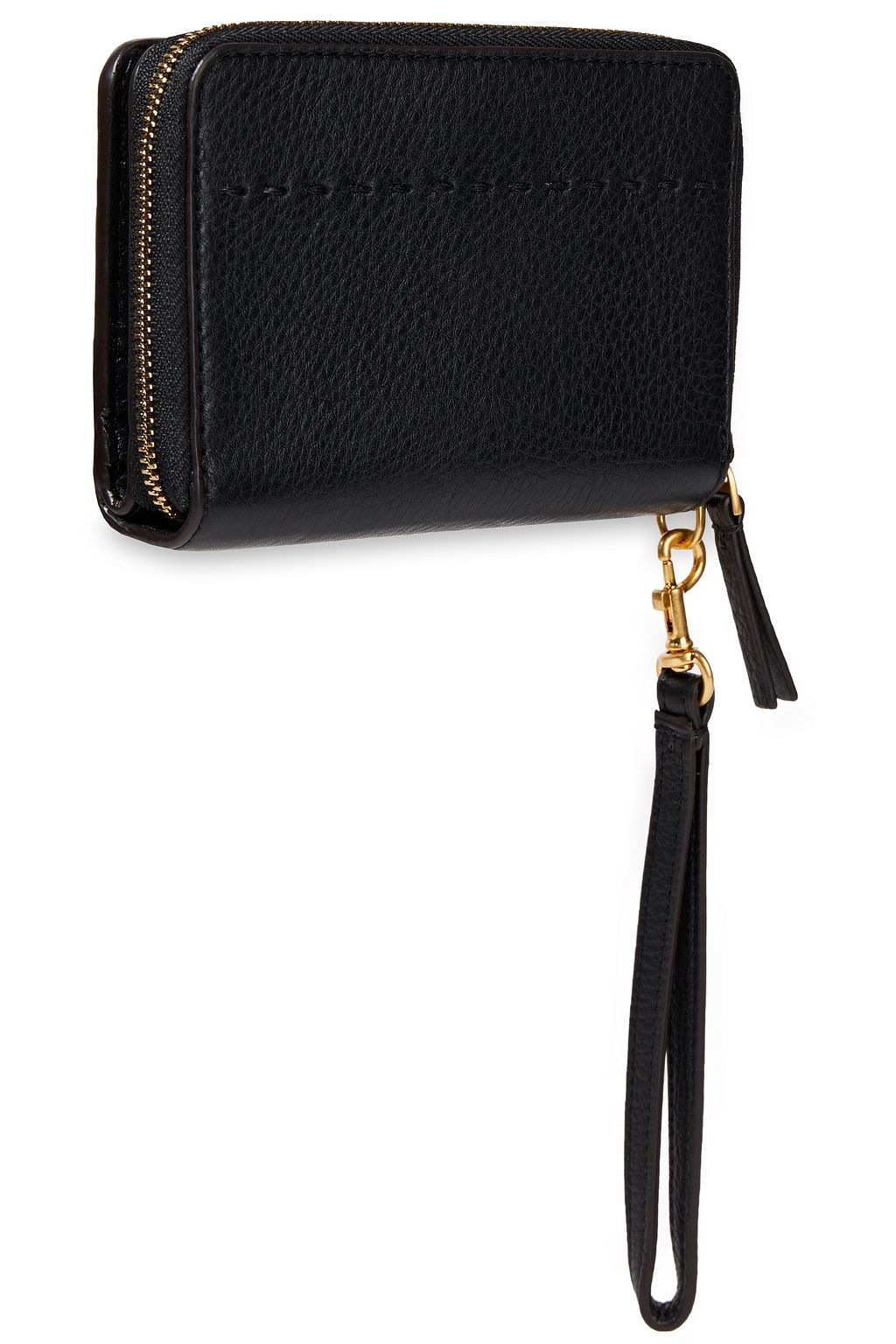 TORY BURCH Logo-appliquéd textured-leather wallet