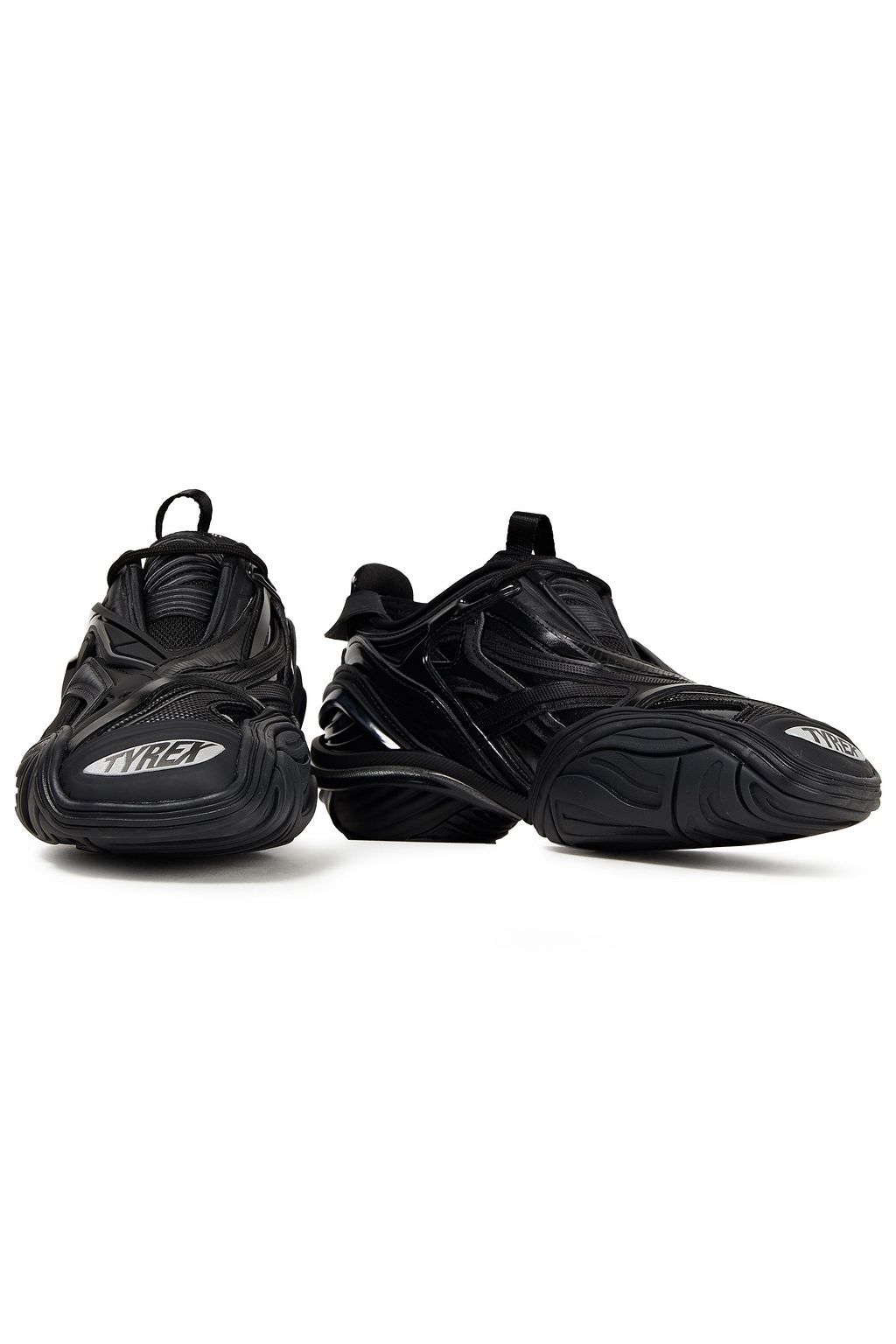 BALENCIAGA Tyrex logo-print rubber, mesh and faux leather sneakers