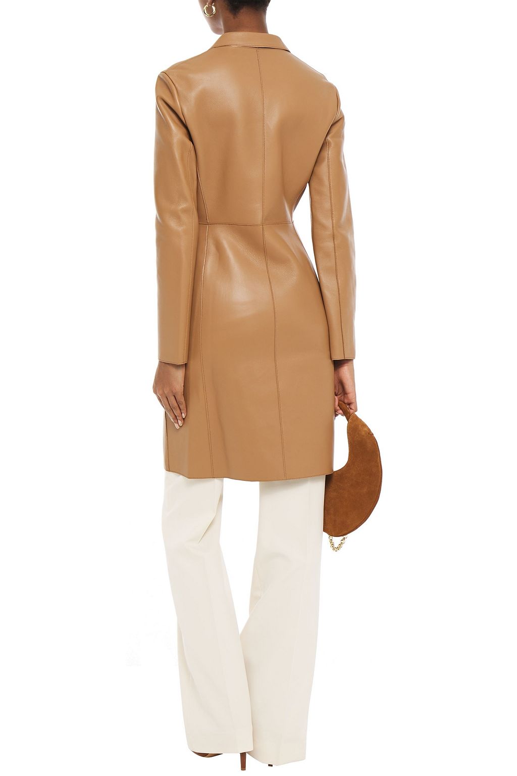 camel leather coat