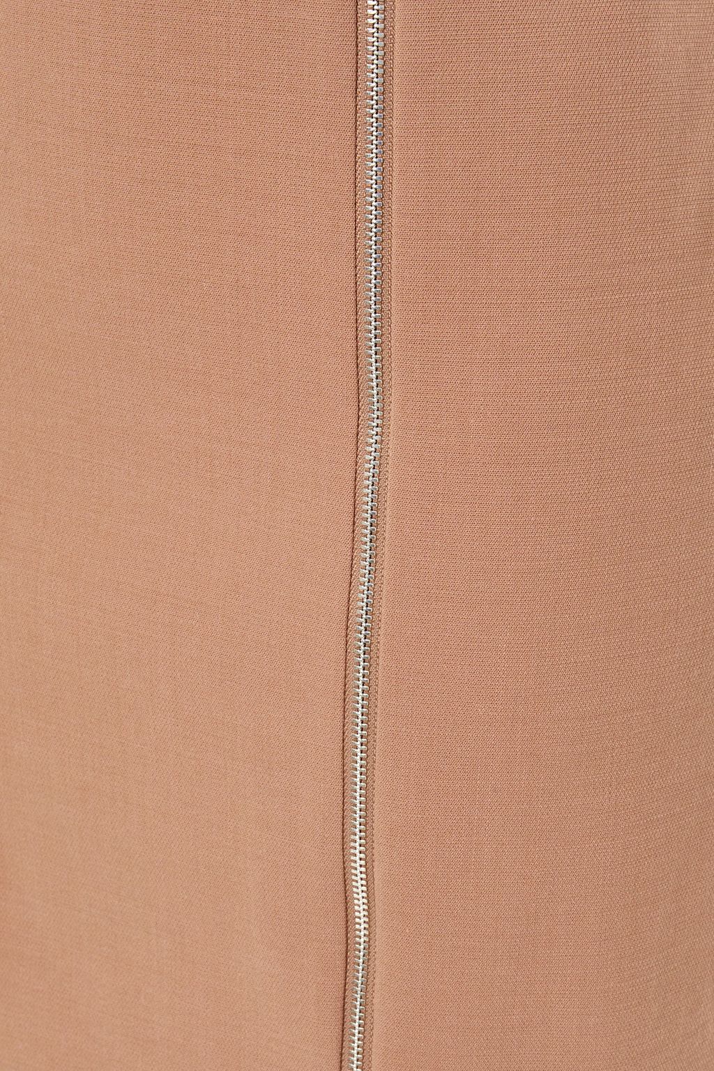 THEORY Zip-detailed crepe mini skirt