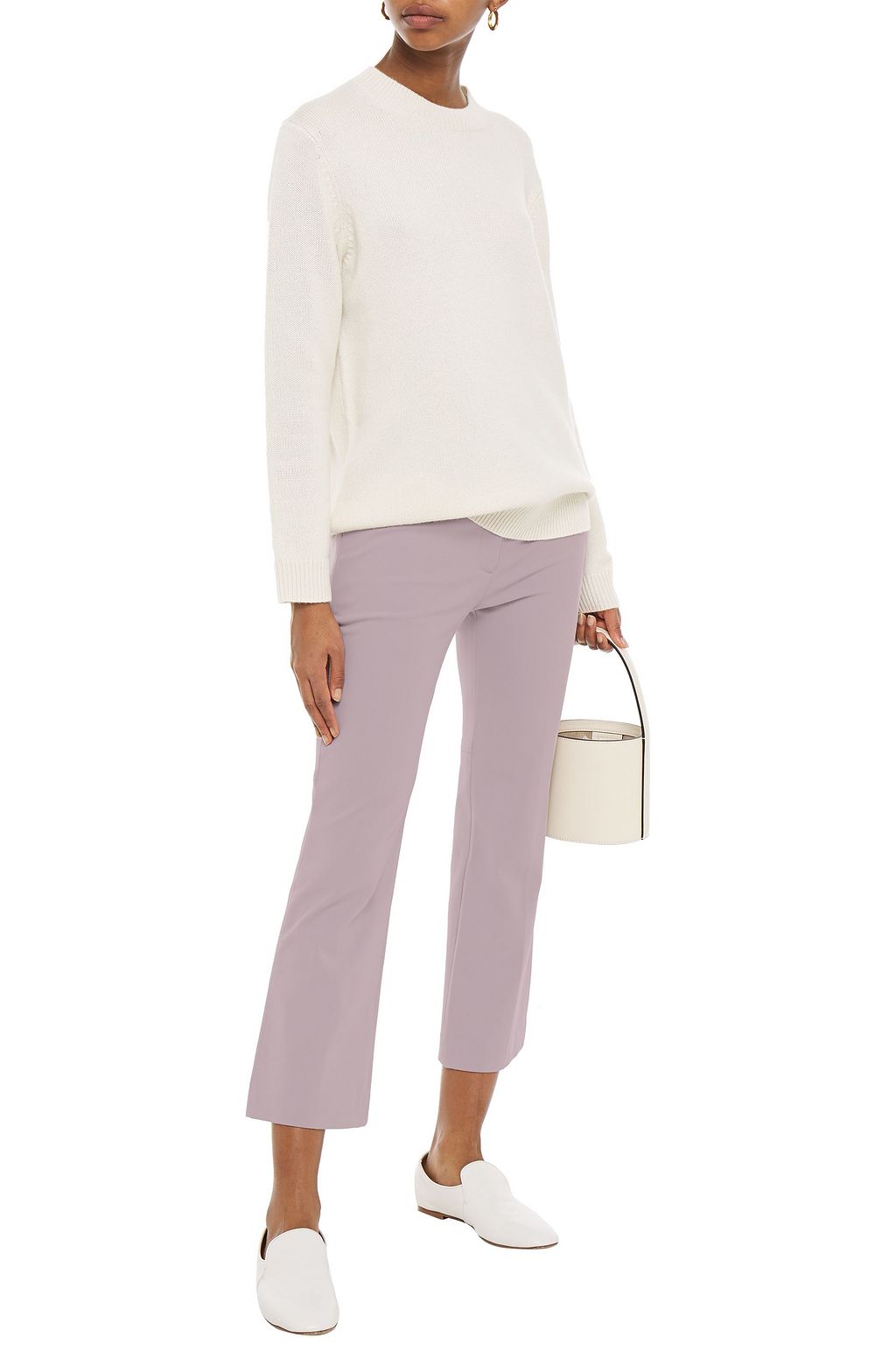 THEORY Cotton-blend kick-flare pants