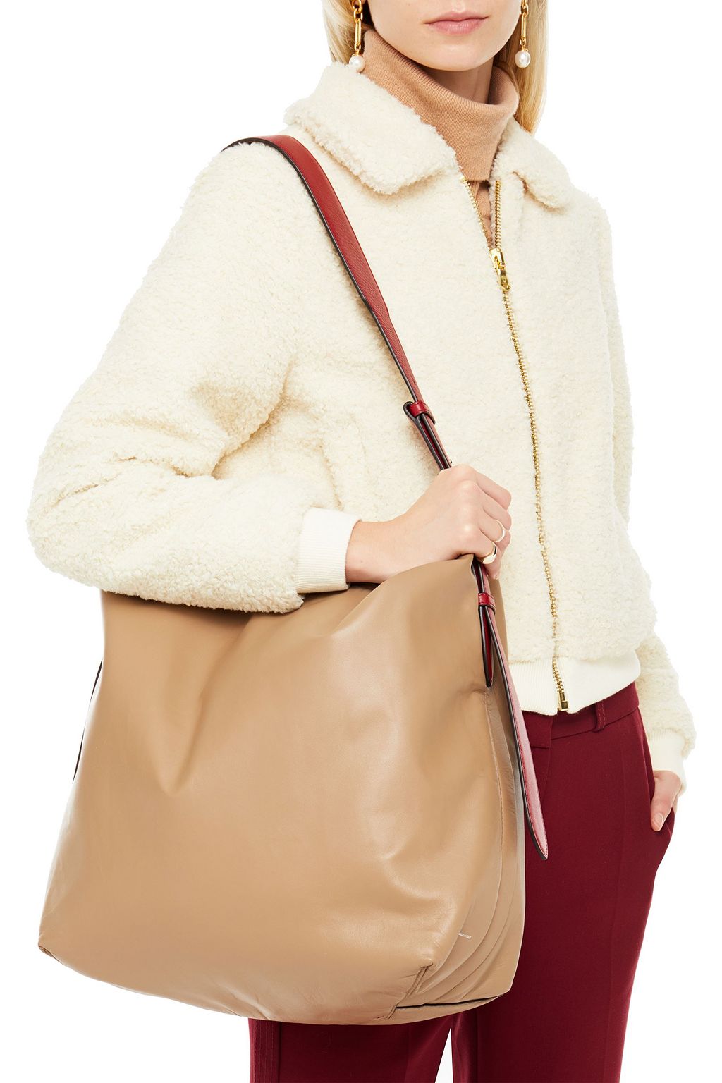 JOSEPH Two-tone leather shoulder bag