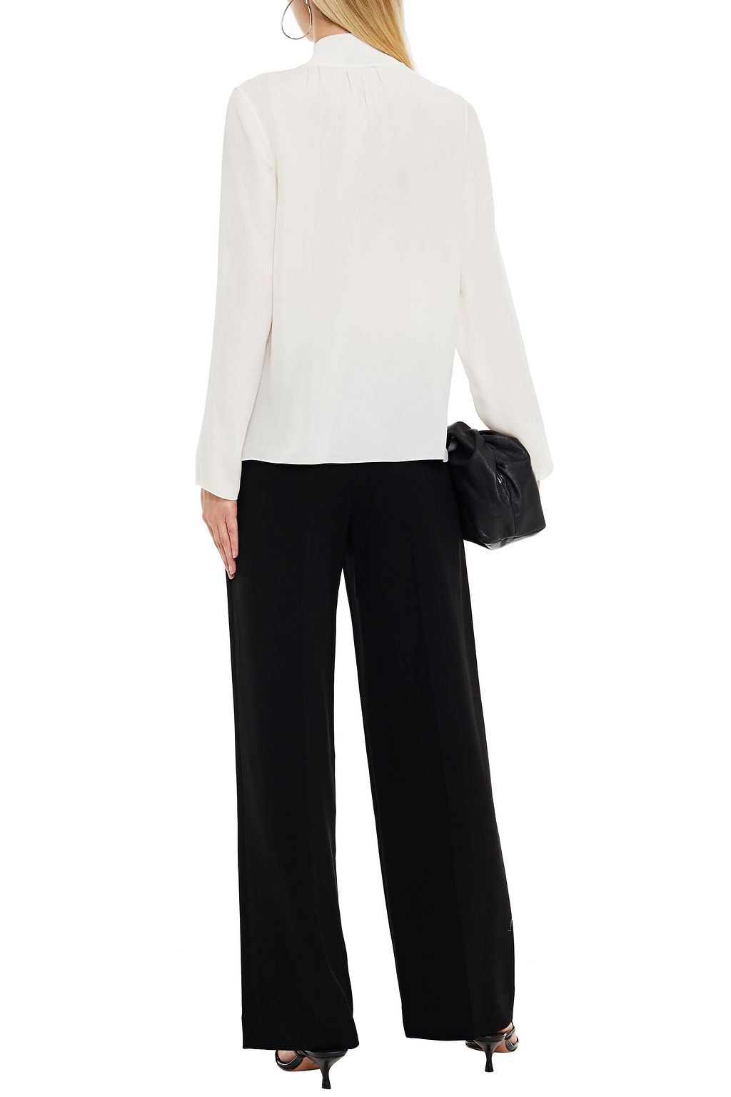 THEORY Stretch-crepe wide-leg pants