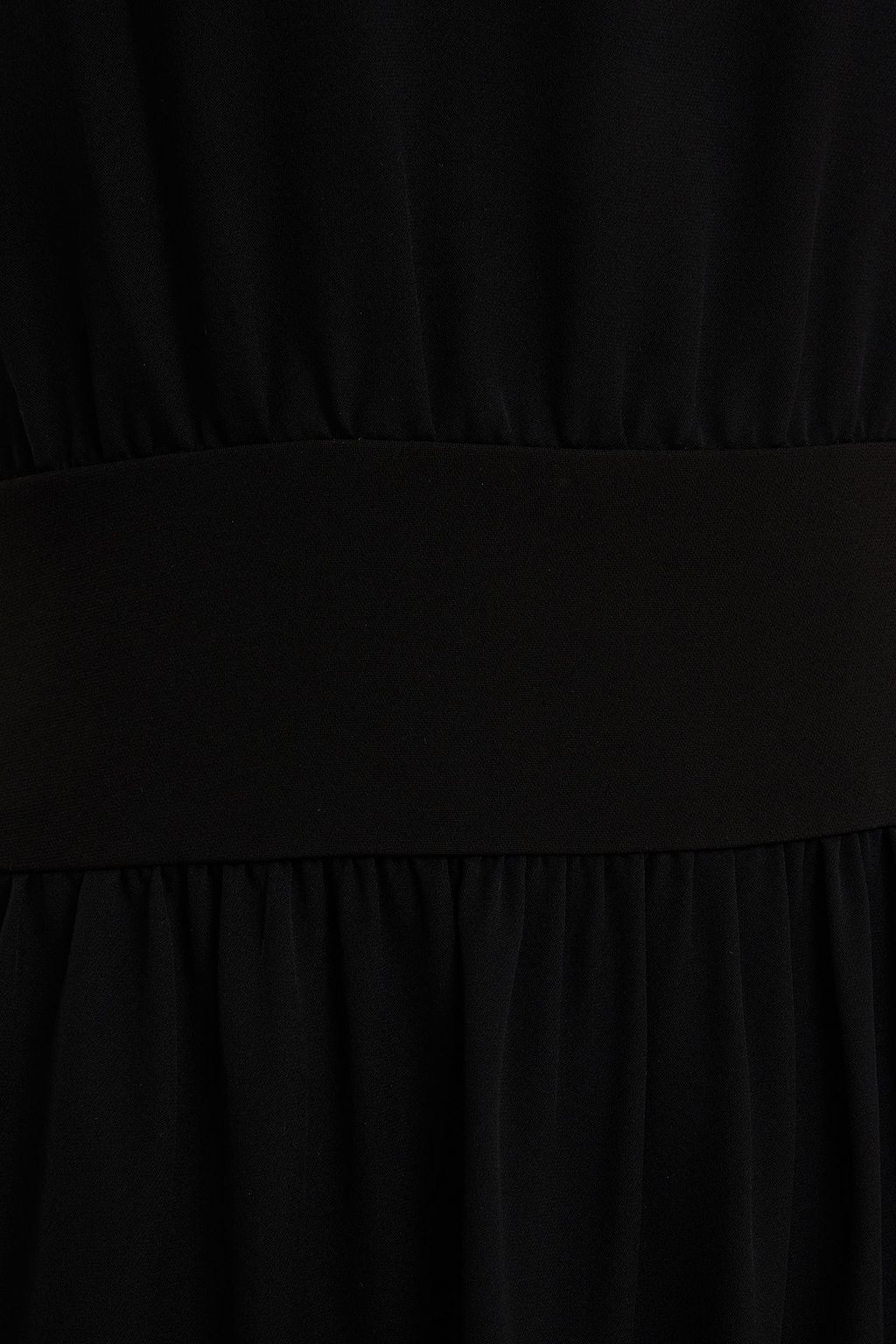 THEORY Gathered silk crepe de chine mini dress