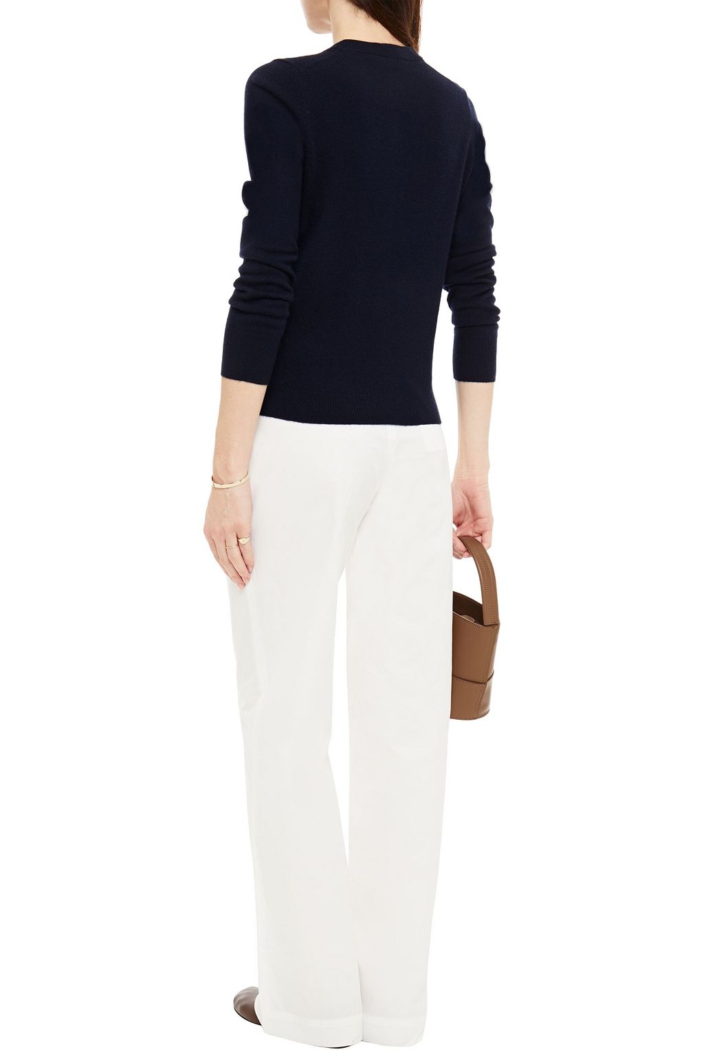 THEORY Cotton-twill wide-leg pants