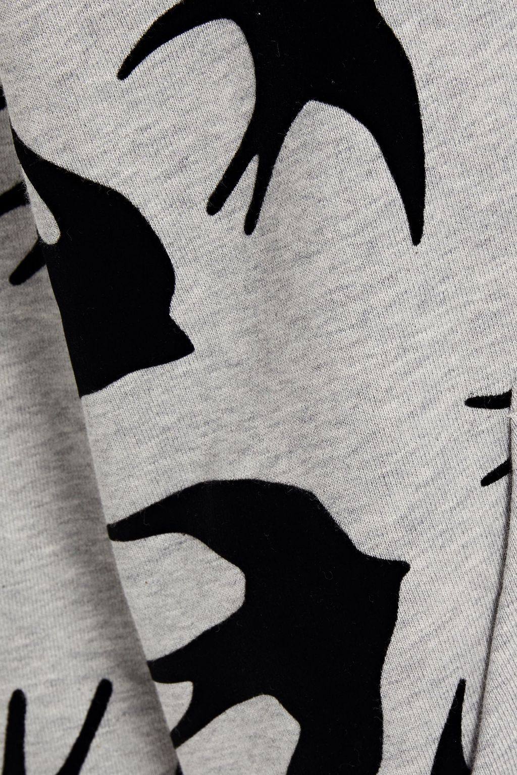 MCQ ALEXANDER MCQUEEN Flocked French cotton-terry hoodie