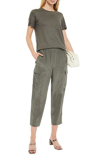 theory silk cargo pants