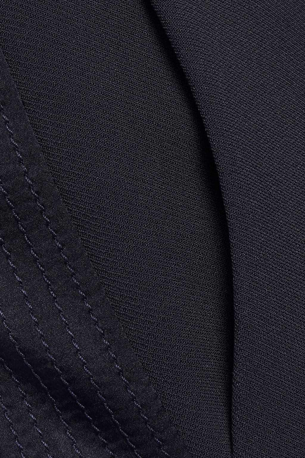 ROKSANDA Satin-trimmed crepe slim-leg pants