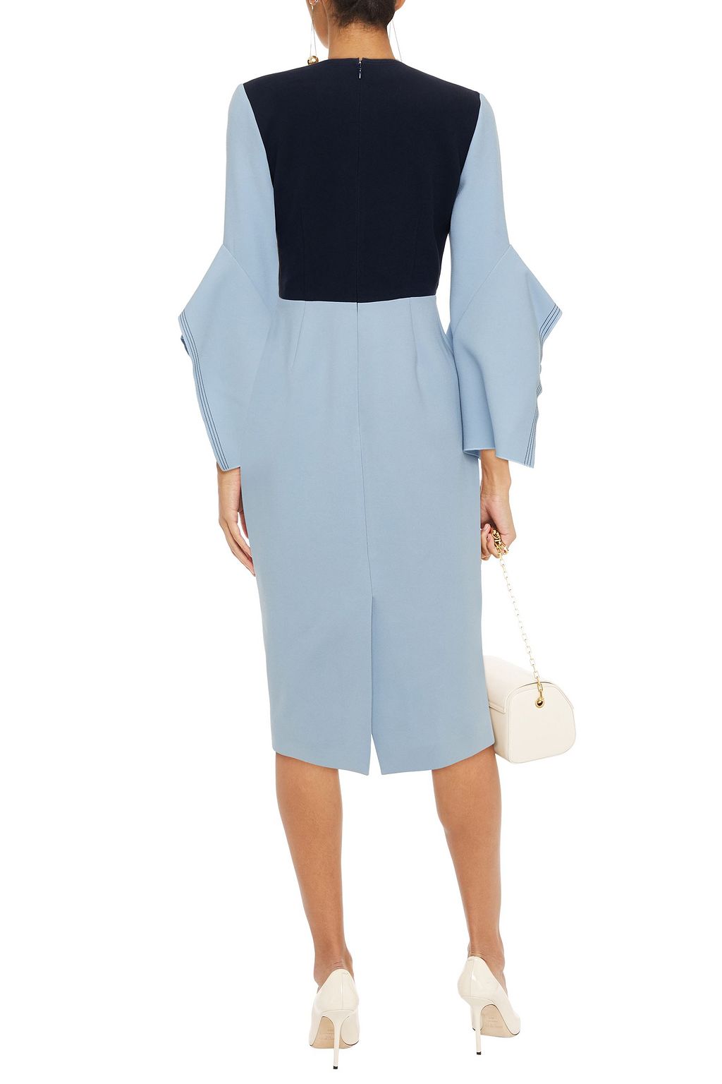 ROKSANDA Ronda two-tone crepe midi dress