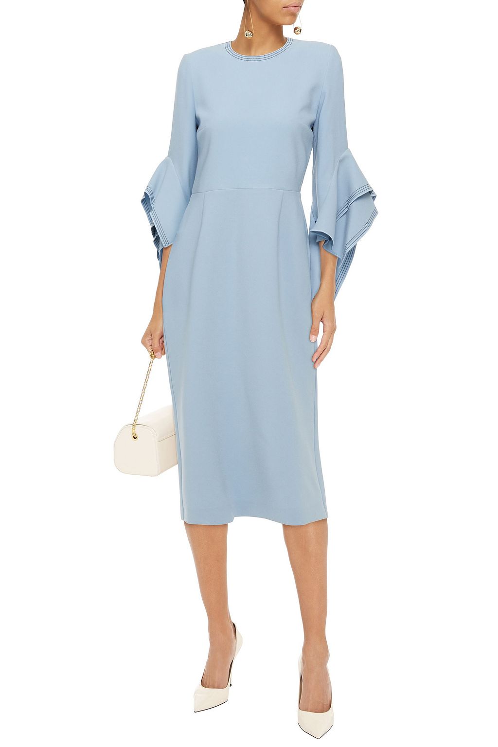 ROKSANDA Ronda two-tone crepe midi dress