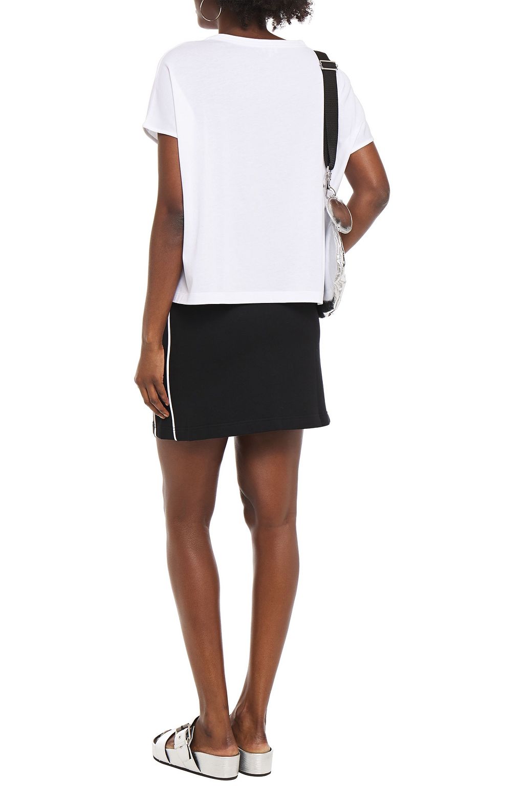 KENZO Printed French cotton-terry mini skirt