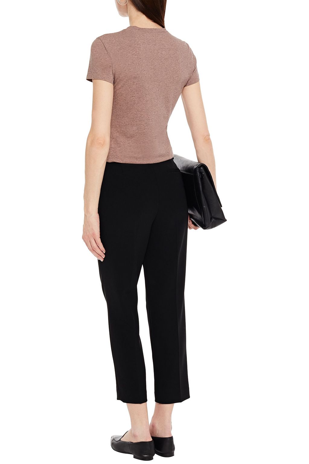 THEORY Cropped stretch-crepe tapered pants