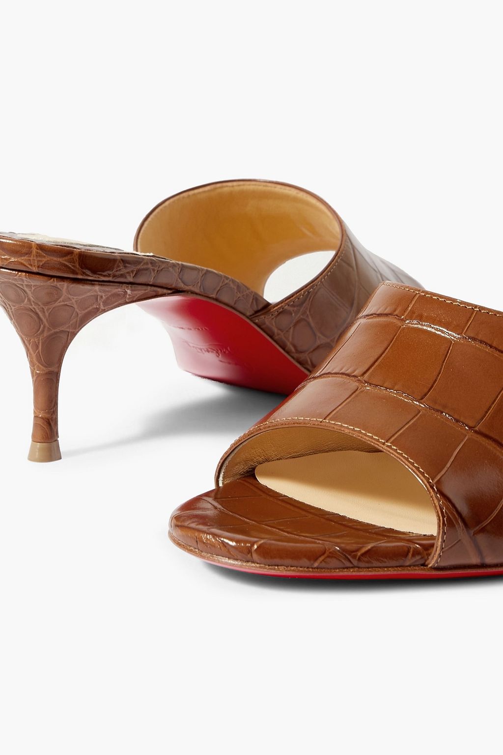 CHRISTIAN LOUBOUTIN East 55 croc-effect leather mules