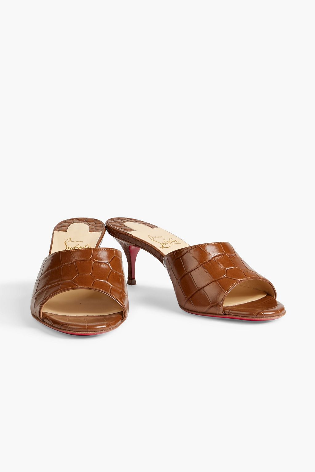 CHRISTIAN LOUBOUTIN East 55 croc-effect leather mules