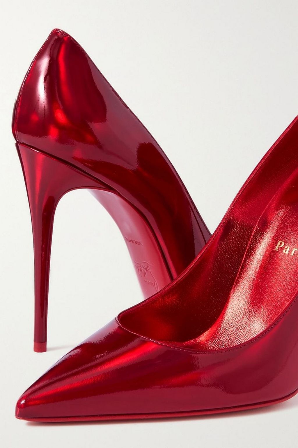 CHRISTIAN LOUBOUTIN Kate 100 iridescent leather pumps